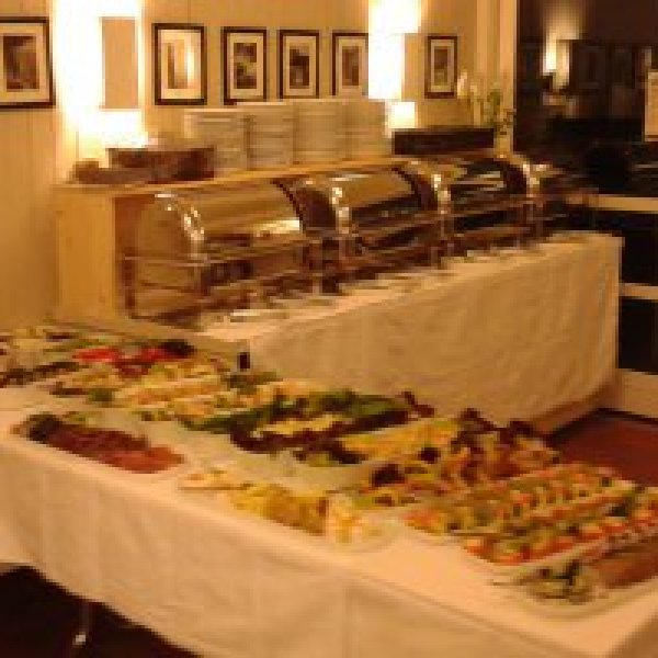 a pizza sitting on top of a table