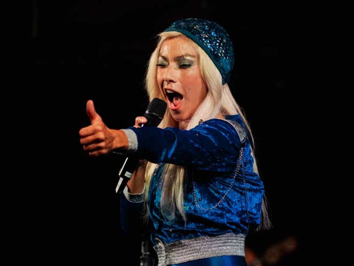 a man standing on a stage